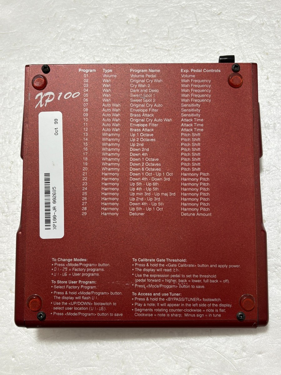 Digitech XP-100 Whammy Wah Pitch Shifter Guitar Effect Pedal with