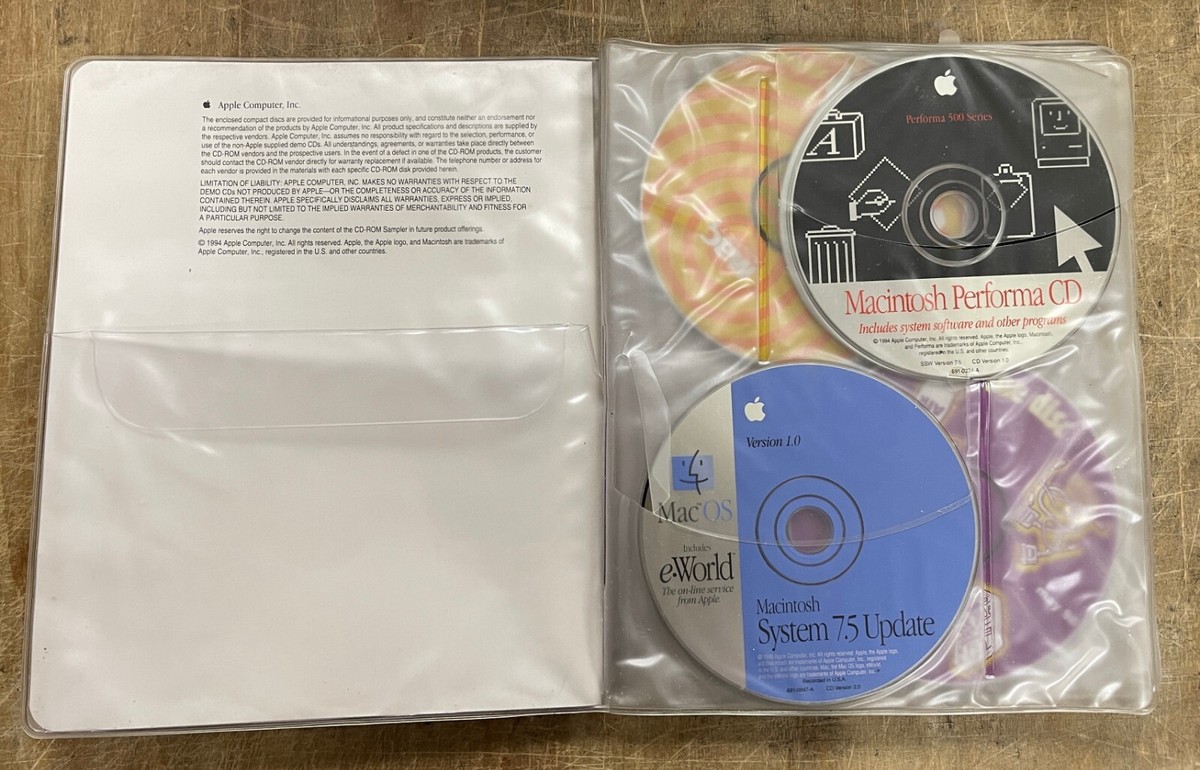 VINTAGE Apple Macintosh Performa 500 Series CD-ROM discs P/N: 600