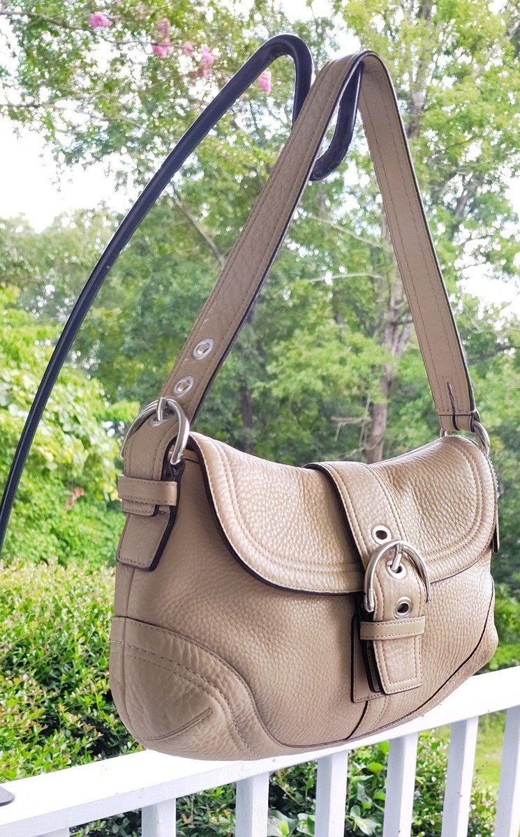 Coach F10910 MEDIUM Vintage Soho Y2K Beige Pebbled Leather