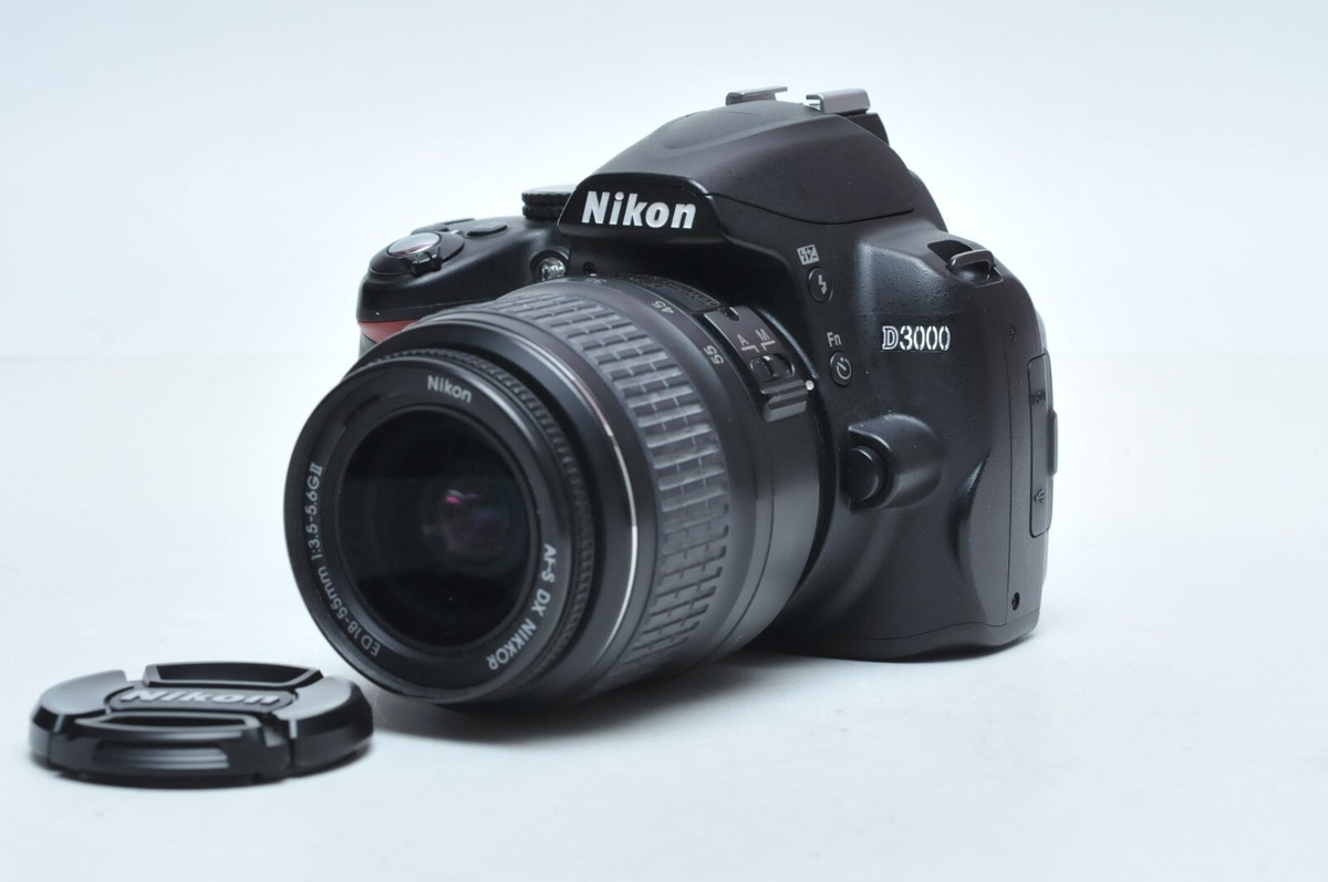 Nikon D3000 DSLR Camera Body W/ AF-S 18-55mm Lens 3336336*EX* | eBay
