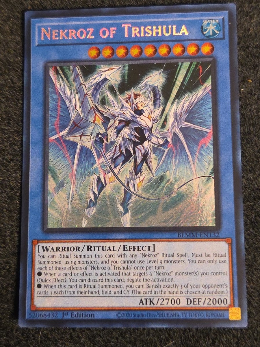 Yugioh Nekroz Of Trishula Alt Art BLMM-EN132 1st Edition Secret