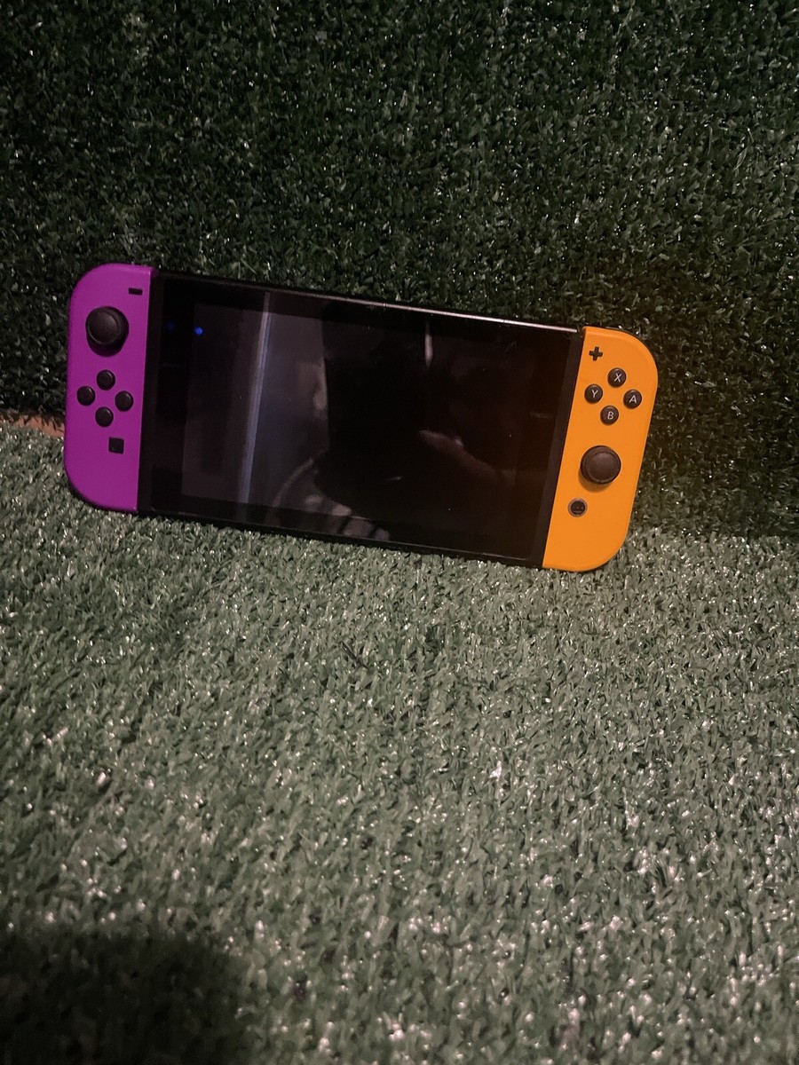 Nintendo Switch With Purple And Orange Joy cons | eBay