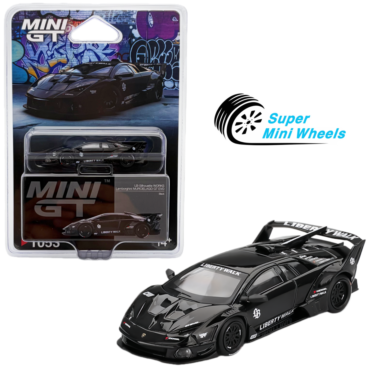 Mini GT 1:64 Lamborghini LB-Silhouette WORKS MURCIELAGO GT Evo