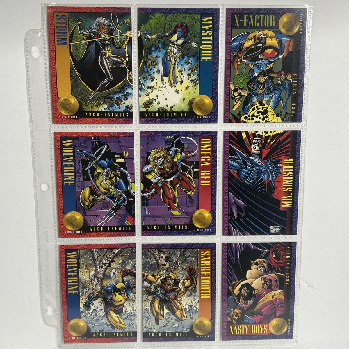 1993 Skybox Marvel X-Men Series 2 Complete 100 Card Set With