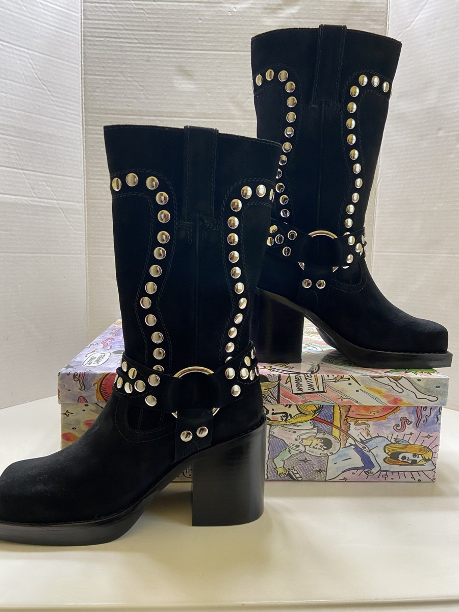 Free People Jeffrey Campbell Gretchen Studded Square Toe Boot