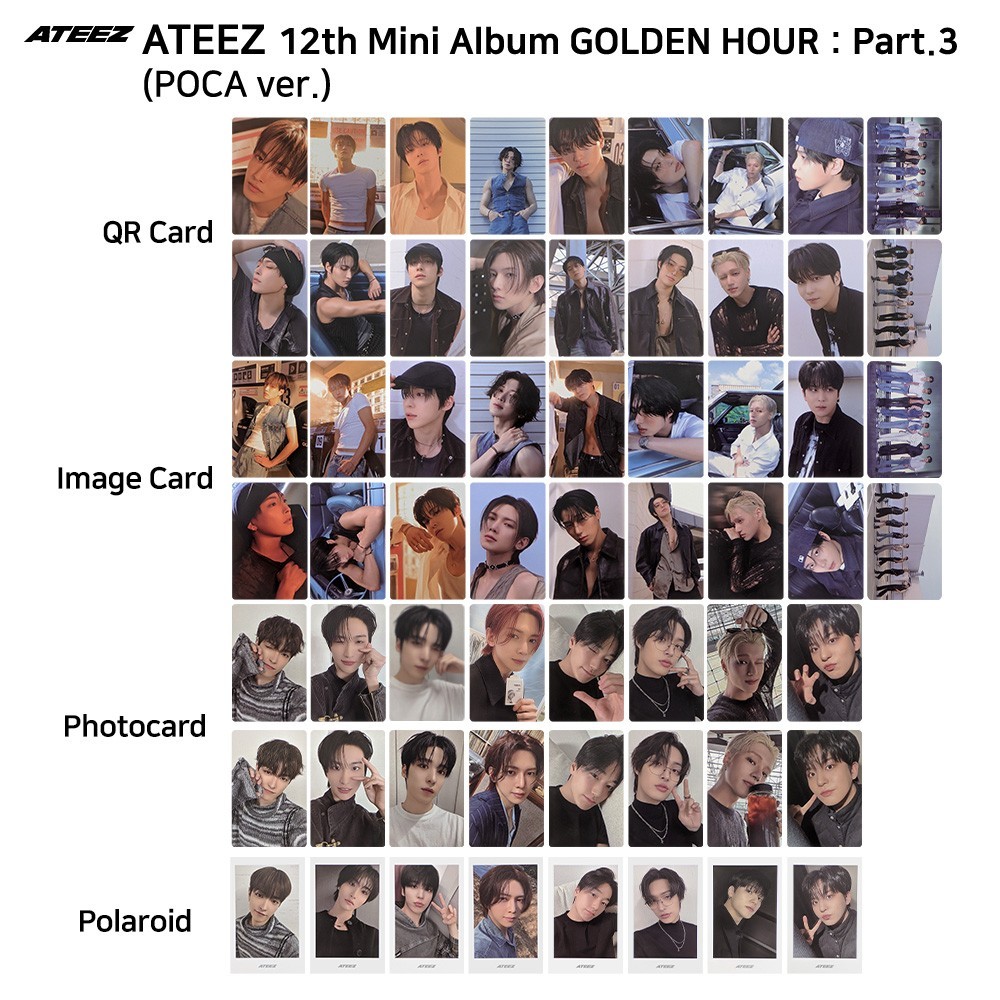ATEEZ 12th Mini Golden Hour Part.3 POCA ver. Official Photocard QR
