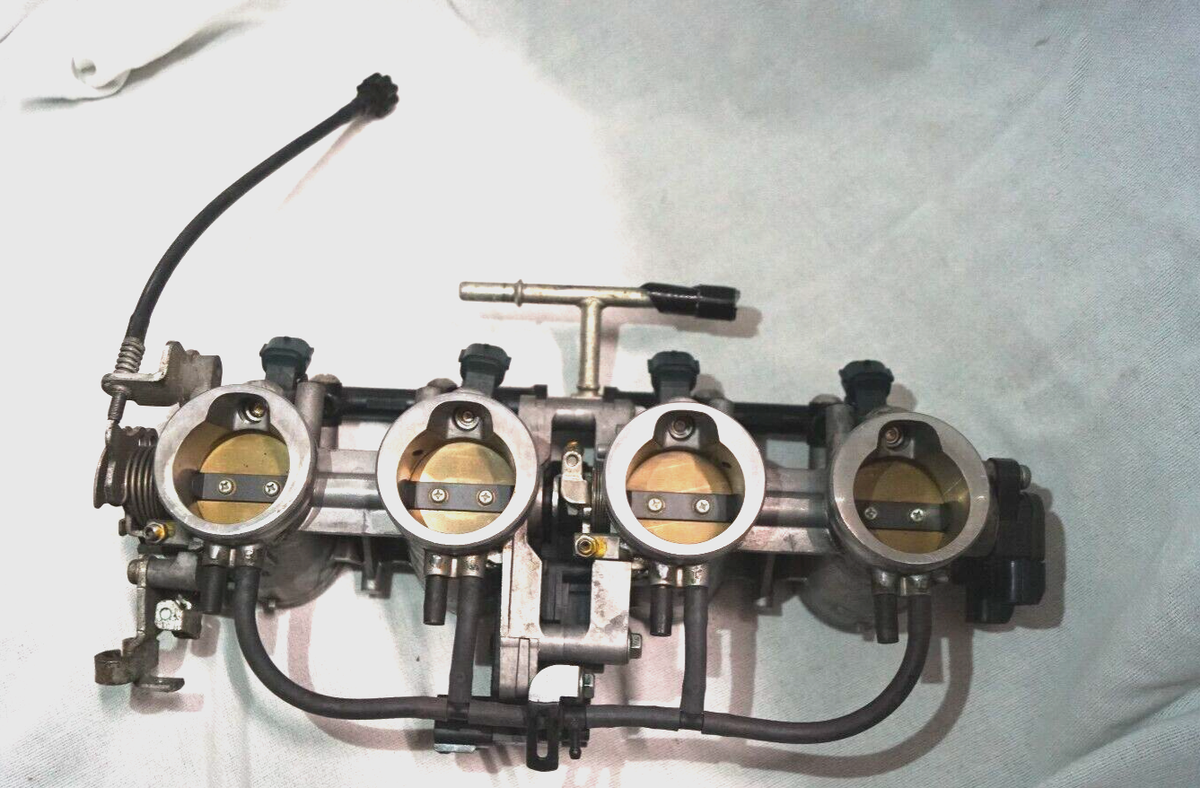 07 Kawasaki Ninja ZX6R Throttle Body Fuel Injector Rail TPS OEM