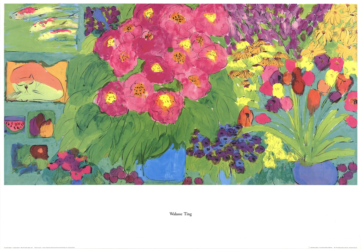 WALASSE TING Still-Life with Pink Cat 37.75