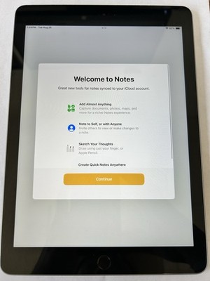 Apple iPad 6th Generation A1893 32 GB Wi-Fi 9.7 in Space Gray iOS