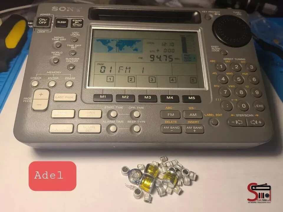 Sony ICF-SW55 radio Repair Kit Panasonic Japan & AVX Capacitors +