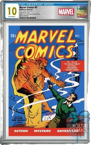 MARVEL COMICS - MARVEL COMICS #1 - SILVER FOIL - CGC 10 GEM MINT