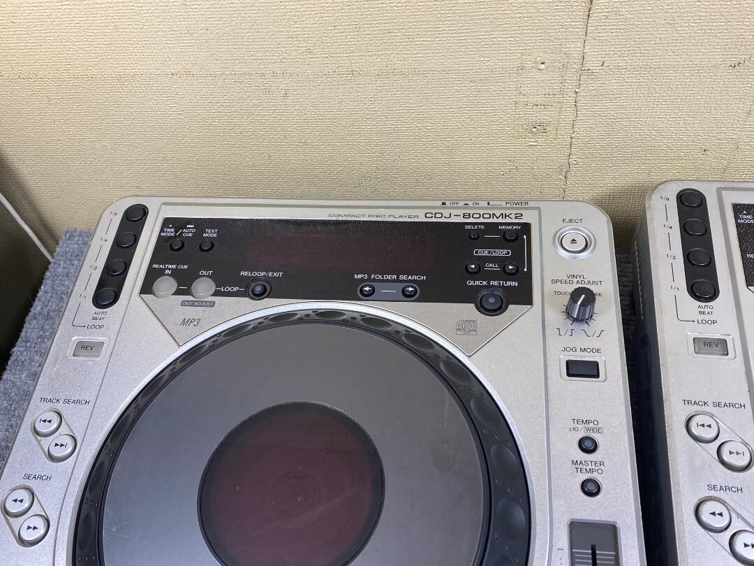 Pioneer DJ CDJ-800MK2 set of 2 DJ Turntable CD MP3 with power