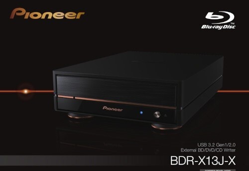 Pioneer External BD Drive BDR-X13J-X Blu-ray M-DISC BDXL
