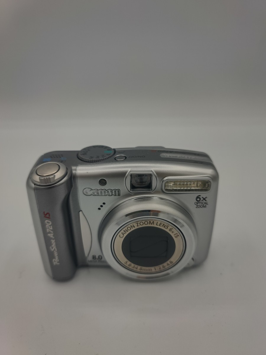 Canon PowerShot A720IS 8MP Digital Camera - Silver - TESTED! | eBay