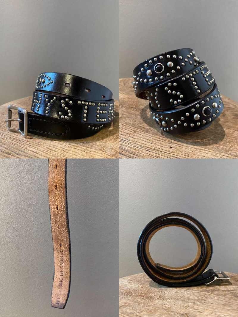 Hysteric Glamour Studded Leather Belt 90s Size M Limited RARE from