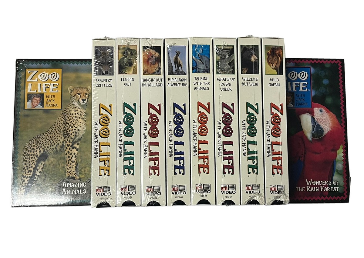 Vtg 1990s Lot/10 Zoo Life Jack Hanna VHS Original Sleeves Time