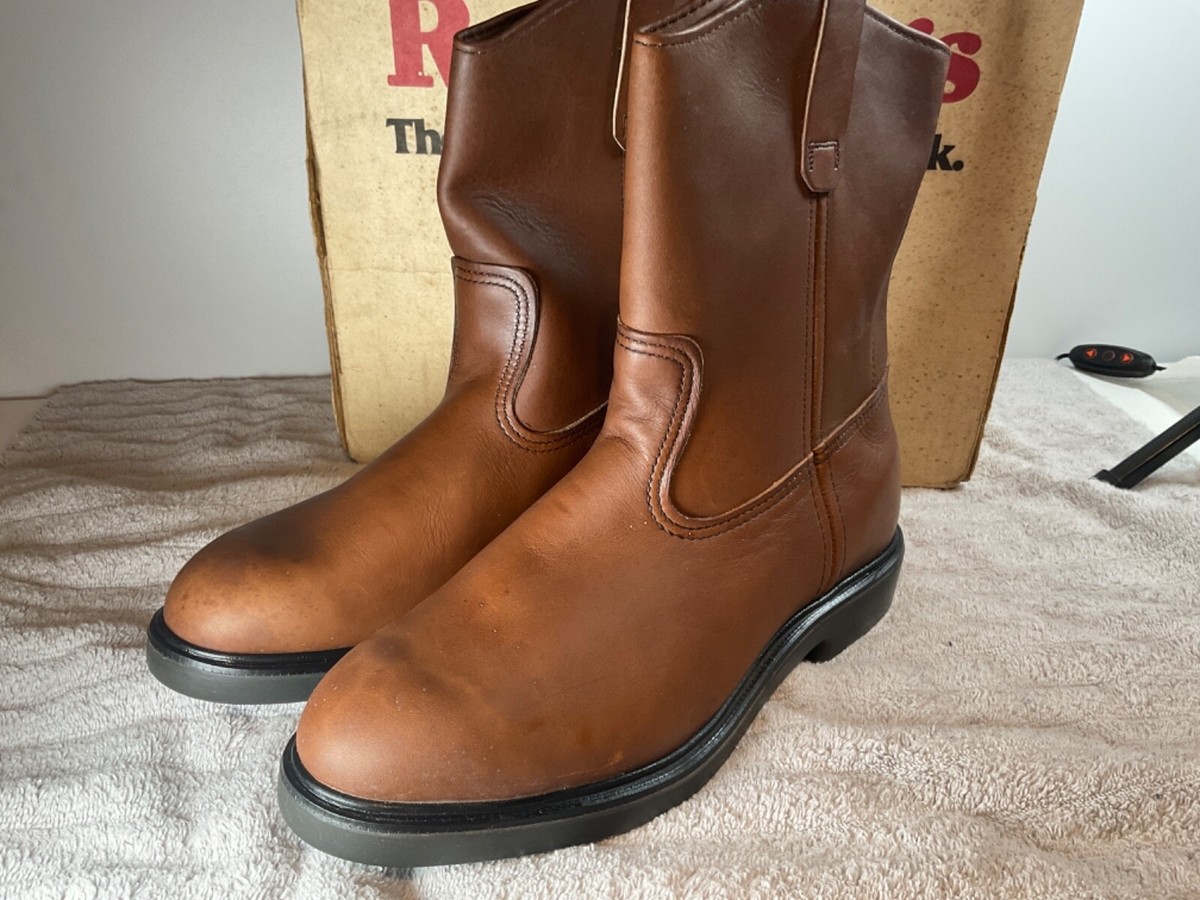 Red Wing SuperSole Pecos Pull On Boot Brown Leather Mid Calf 1167