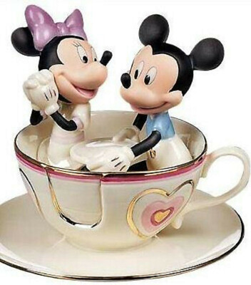 Lenox Disney Mickey's Teacup Twirl Figurine Minnie Mouse Mad Tea