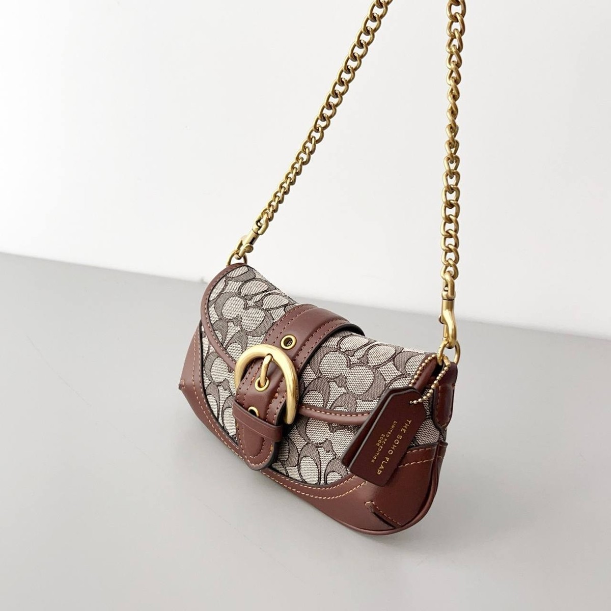 COACH Soho Bag 25 In Signature Jacquard Oak Maple CAN45 Outlet NEW