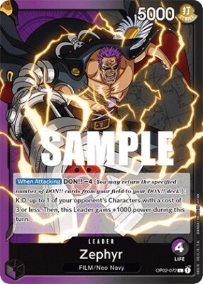 Zephyr - Leader - OP02-072 - One Piece Card Game - Paramount War