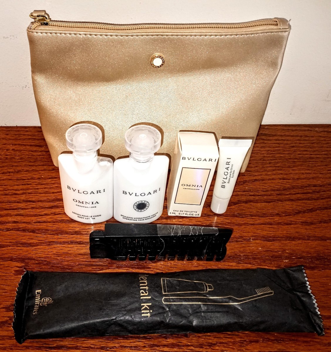 BVLGARI PARFUMS exclusively for EMIRATES Travel Amenity Kit Purse