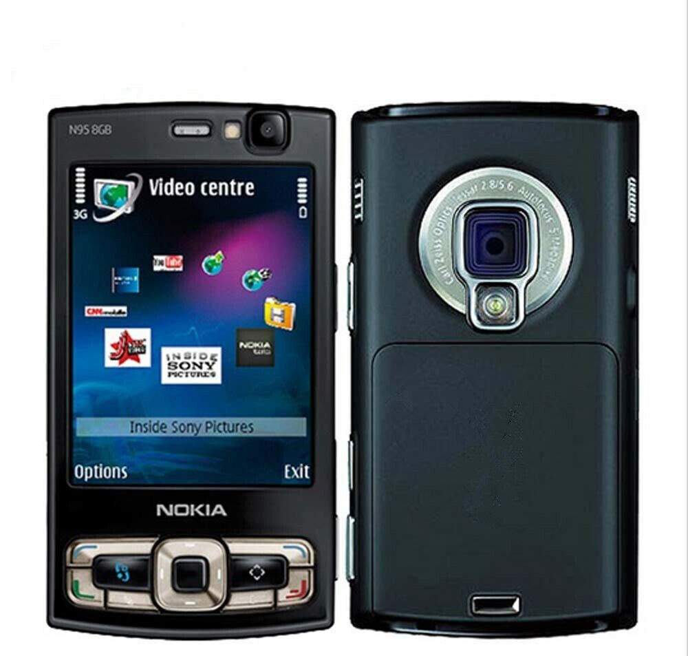 Unlocked Original NOKIA N95 8GB Mobile Phone 3G 5MP Wifi GPS 2.8