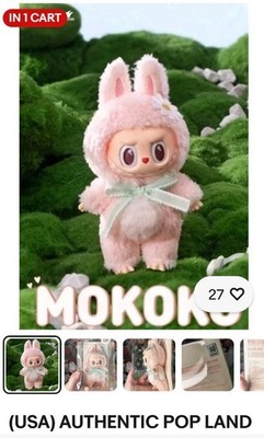 Authentic POPMART Mokoko Close To Sweet Vinyl Plush Pendant Pop
