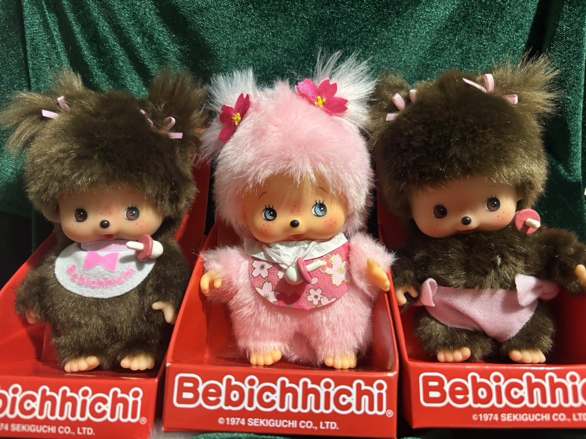Monchhichi Sekiguchi Bebichhichi 3 Girl set 1 Cherry Blossom 1