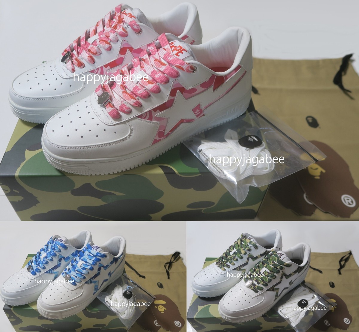 A BATHING APE Men's Footwear BAPE STA ICON ABC CAMO 1K30191307 | eBay