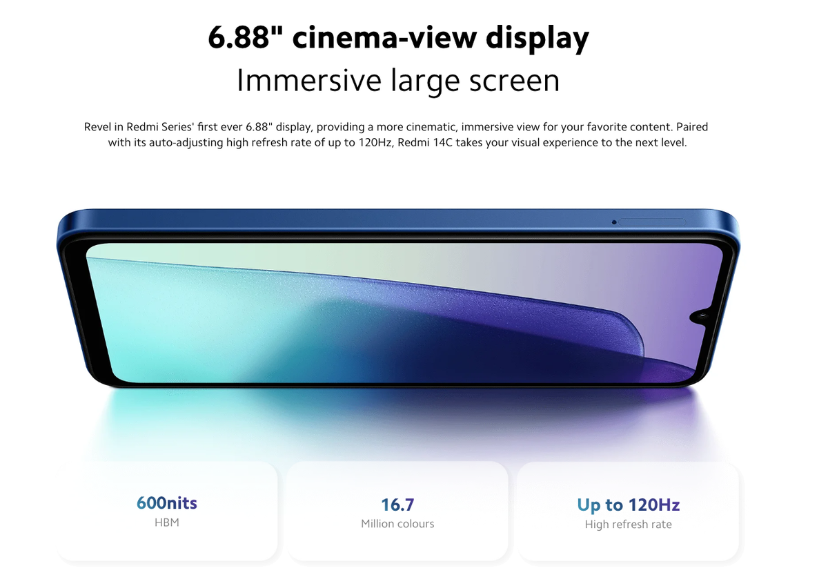 Xiaomi Redmi 14C 4G LTE Starry Blue - 8GB RAM - 256GB ROM