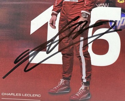 F1 CHARLES LECLERC SIGNED SCUDERIA FERRARI DRIVER CARD 2025 FULL