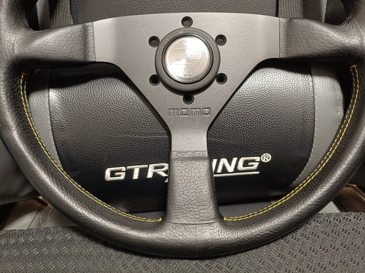 MOMO VELOCE RACING Steering Wheel 345mm Leather Authentic JDM 86