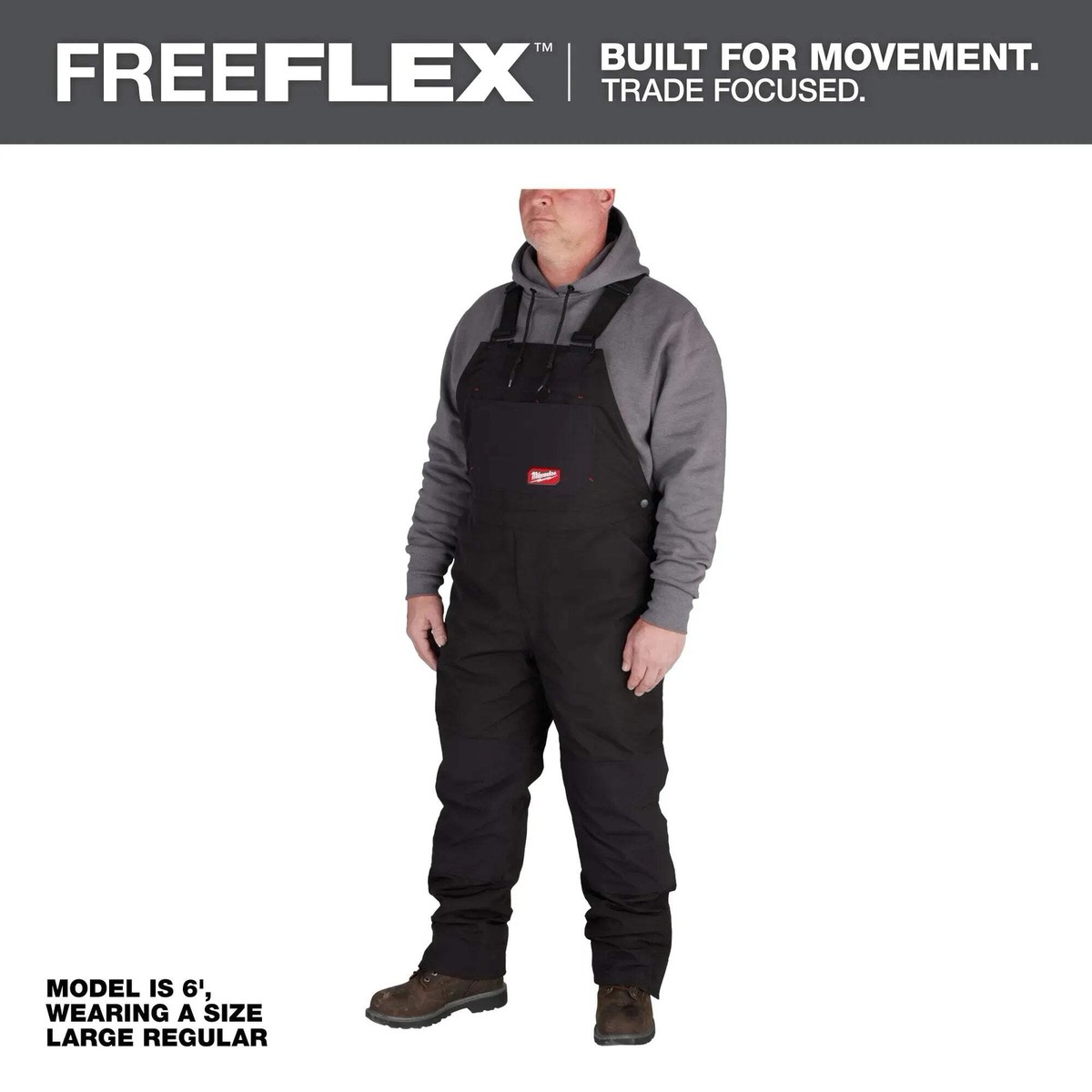 Milwaukee 262B Men's Black FREEFLEX Insulated Bib Overalls | eBay
