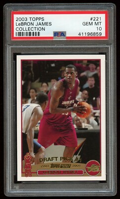 2003-04 Topps Collection LeBron James # 221 Rookie Card RC PSA 10
