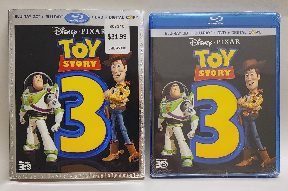 Toy Story 3 3D + Blu-Ray + DVD + Digital Copy with Slipcover