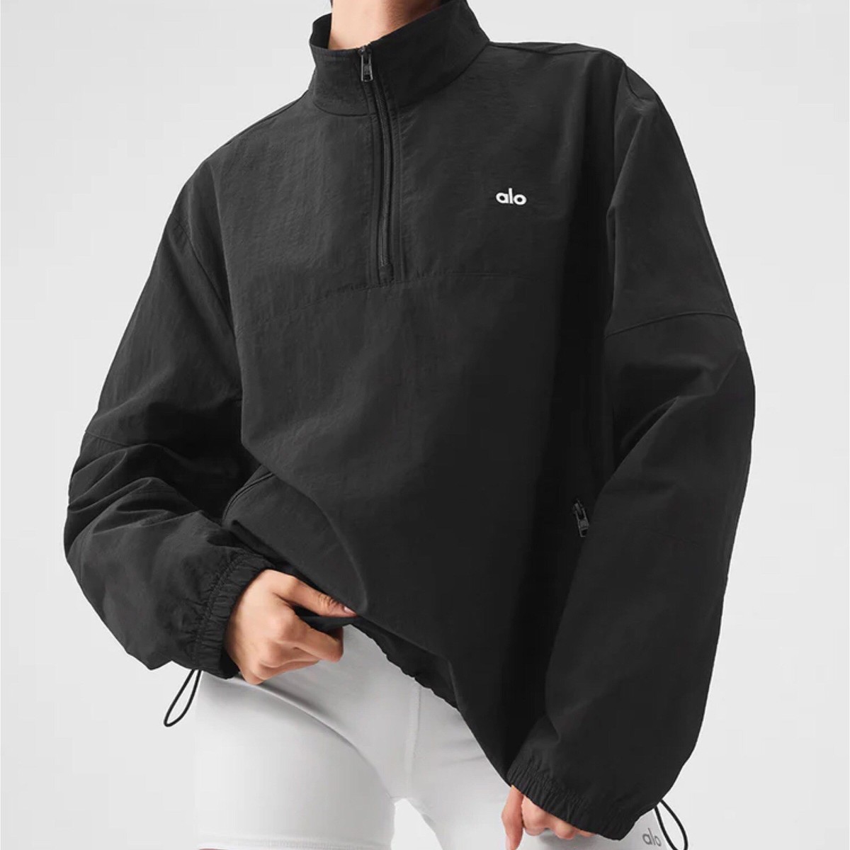 Alo Yoga Light Weight Takeaway Track Pullover Black M | eBay