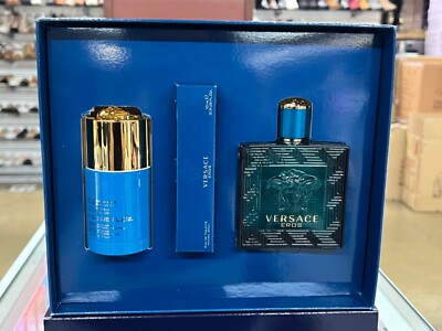 Eros by Versace, 3 Piece Gift Set for Men, EDT EAU DE TOILETTE | eBay