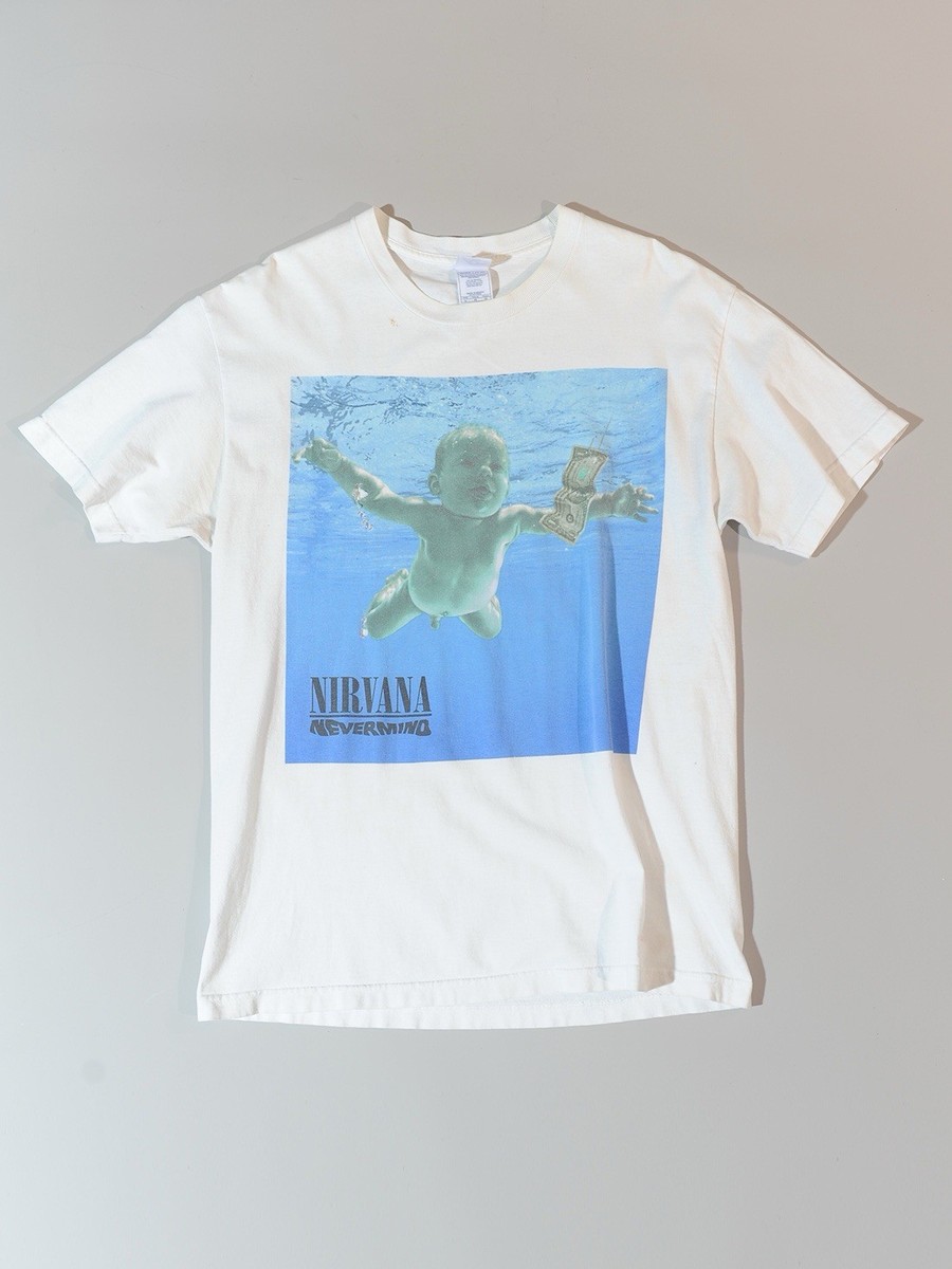 VINTAGE 1991 NIRVANA KURT COBAIN NEVERMIND TOUR T-SHIRT LARGE | eBay