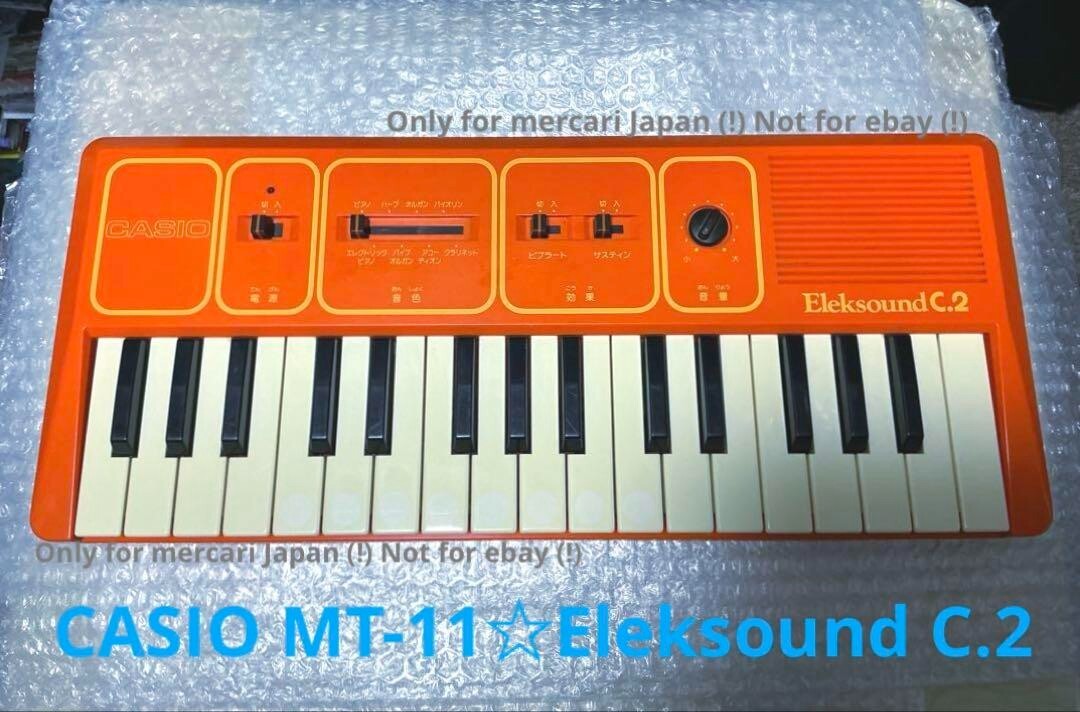 Casio MT-11 Orange Vintage Mini Synthesizer Japan Rare 1980s