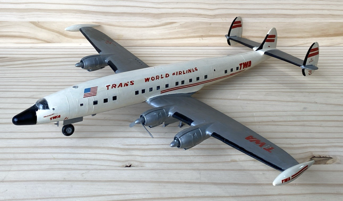 TWA Model Lockheed Super G Constellation Connie Plane 19