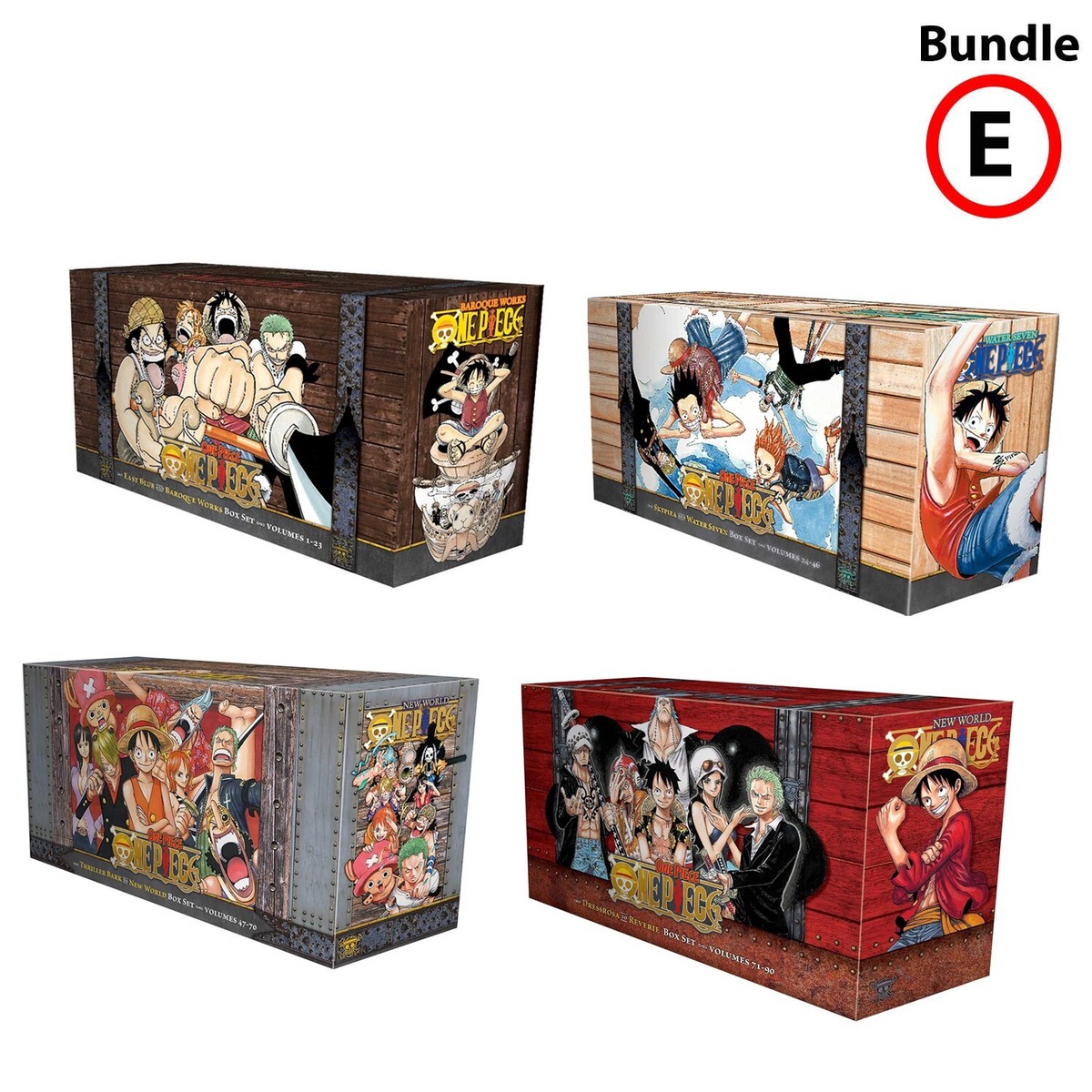 One Piece Box Set 1, 2, 3, 4 by Eiichiro Oda | Variation Listing