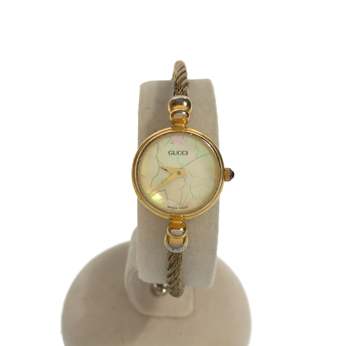 Gucci 2700.2.L Dial Gold Qz Women's Watch Working Very Good JAPAN