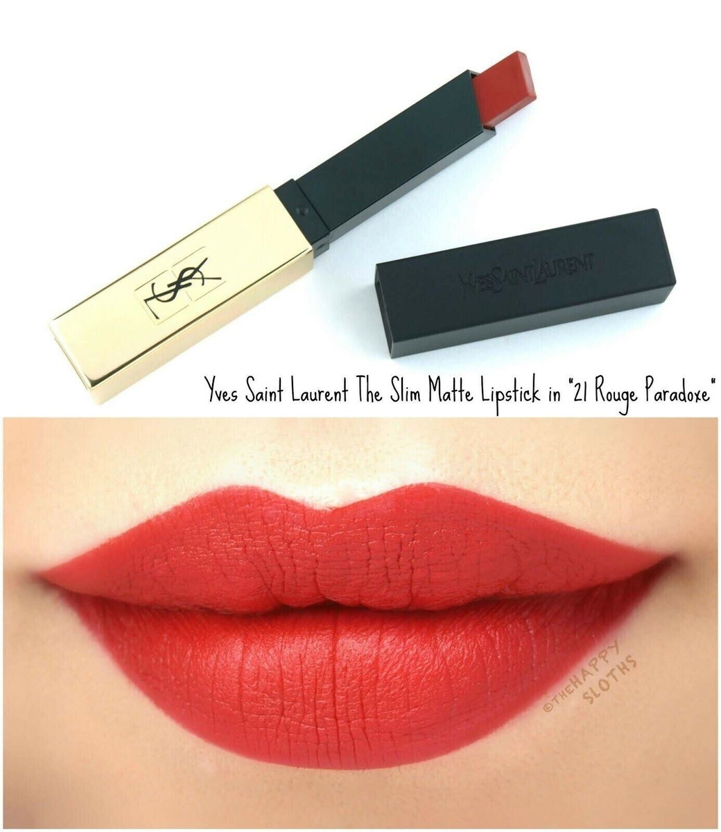 YSL ROUGE PUR COUTURE THE SLIM LEATHER-MATTE LIPSTICK 2.2G #21