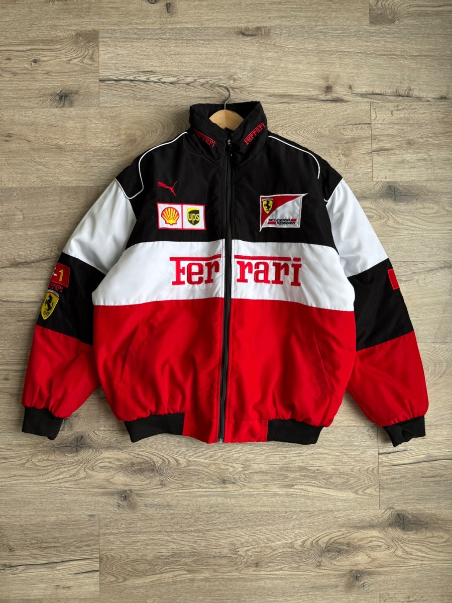 Ferrari F1 Racing Oversize Jacket Men's Bomber VTG | eBay