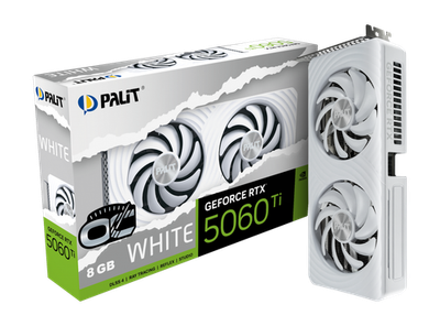 PALIT GeForce RTX 5060 Ti White OC 8GB Graphics Card NE7506TU19P1