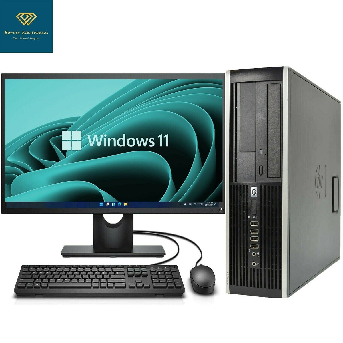 HP 800 G Windows 11 Desktop 500GB HDD 16GB Core i7 WIFI PC 22in