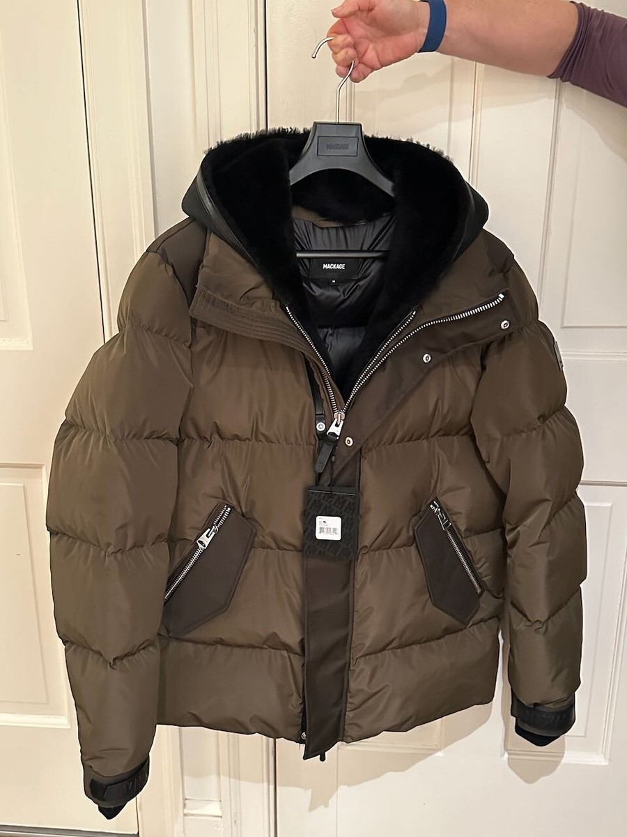 Mackage Men's Jacket RILEY Size 42 Color Army NEW IN PERFECT