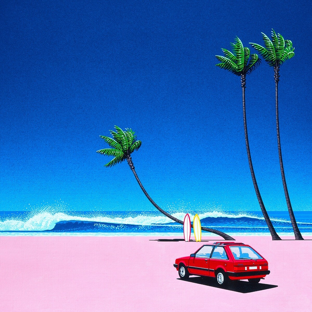 Hiroshi Nagai Art Print Coral Horizon Acrylic Framed ‎300×300mm w