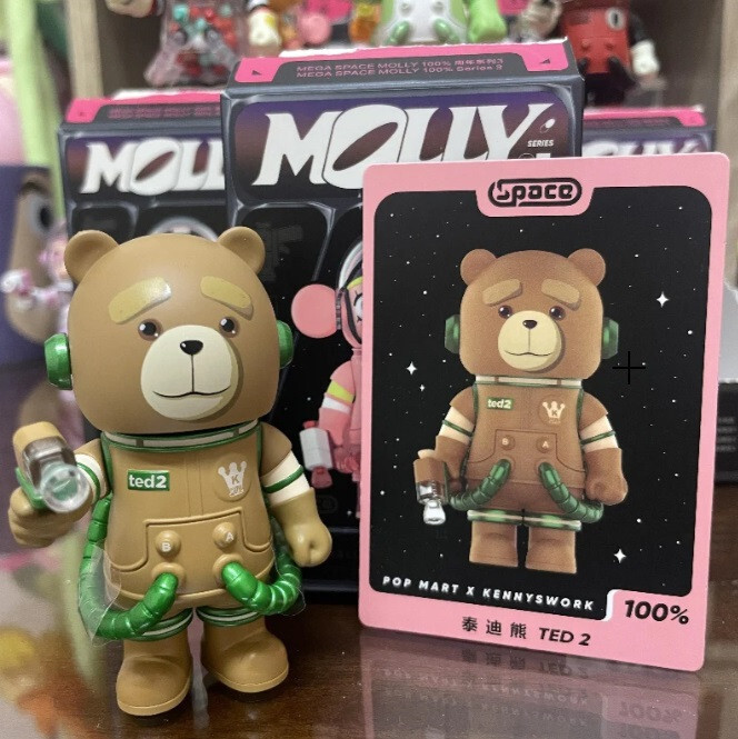 POP MART x Molly 100% Mega Space Series 3 TED 2 Mini Figure Toy
