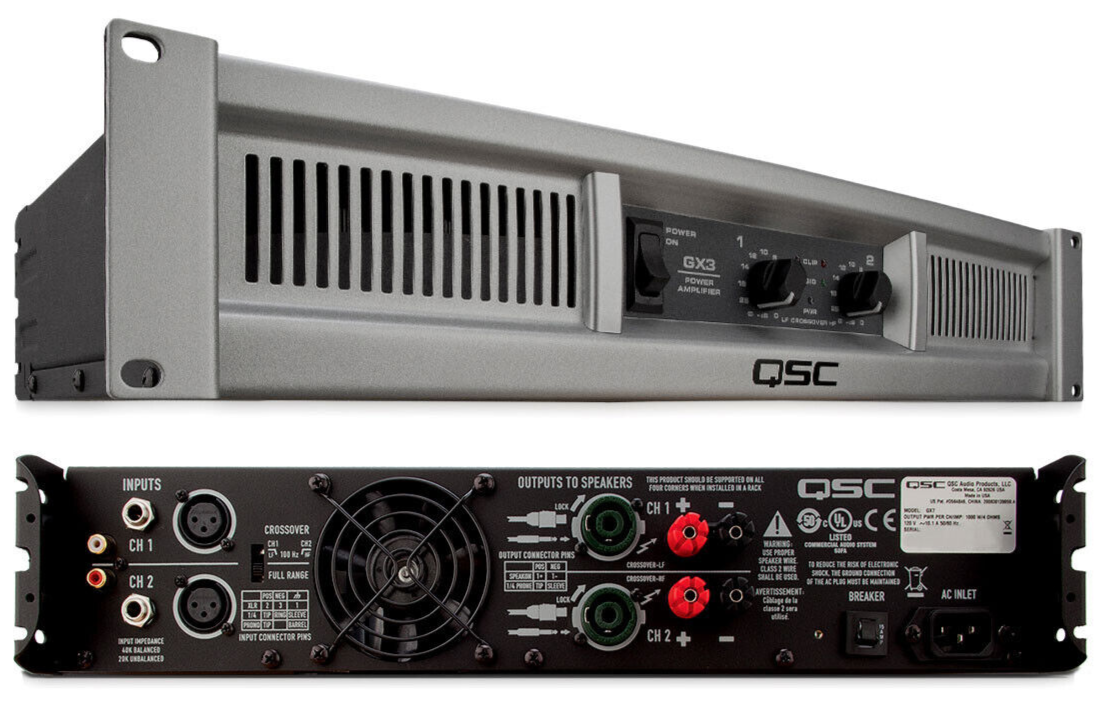 QSC GX3 300 Watt 8-Ohm Professional Power Amplifier | eBay